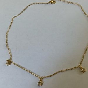 Gold Diamond star necklace